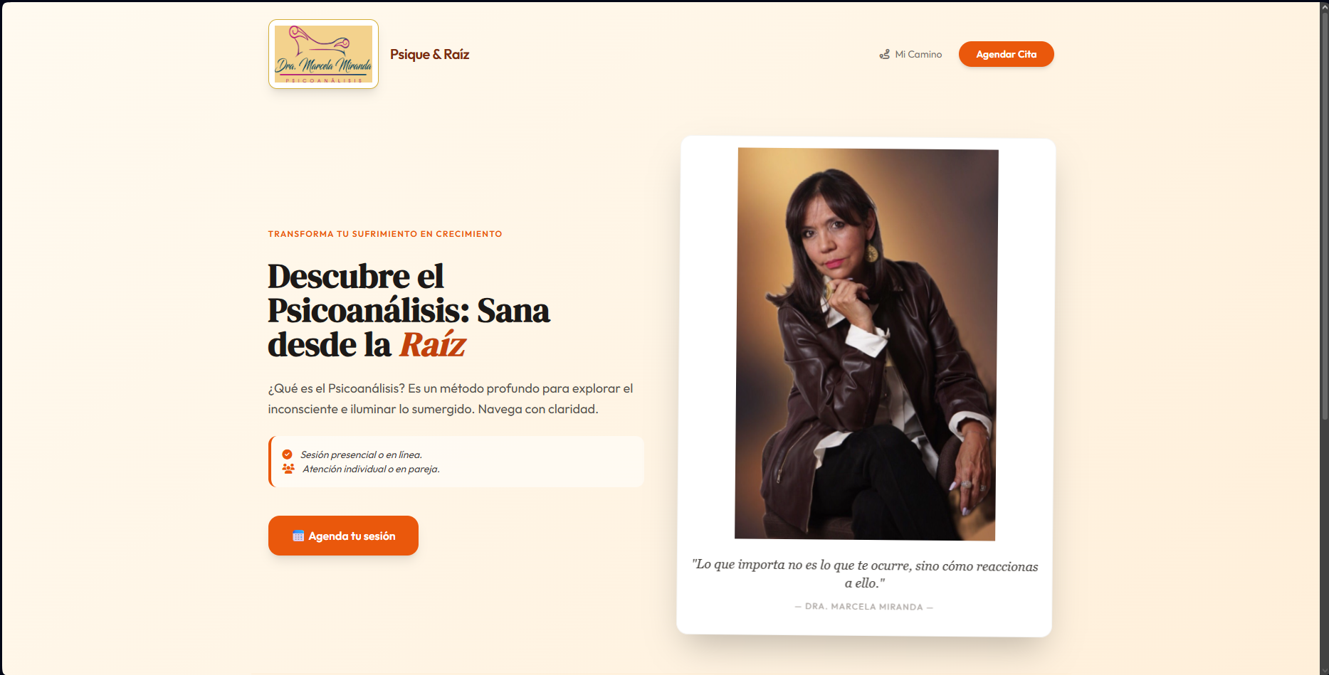 Sitio web de Marcela Miranda